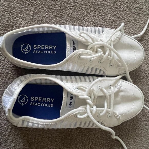 Sperry SeaCycled Crest Vibe mesh sneaker in white - Picture 3 of 7